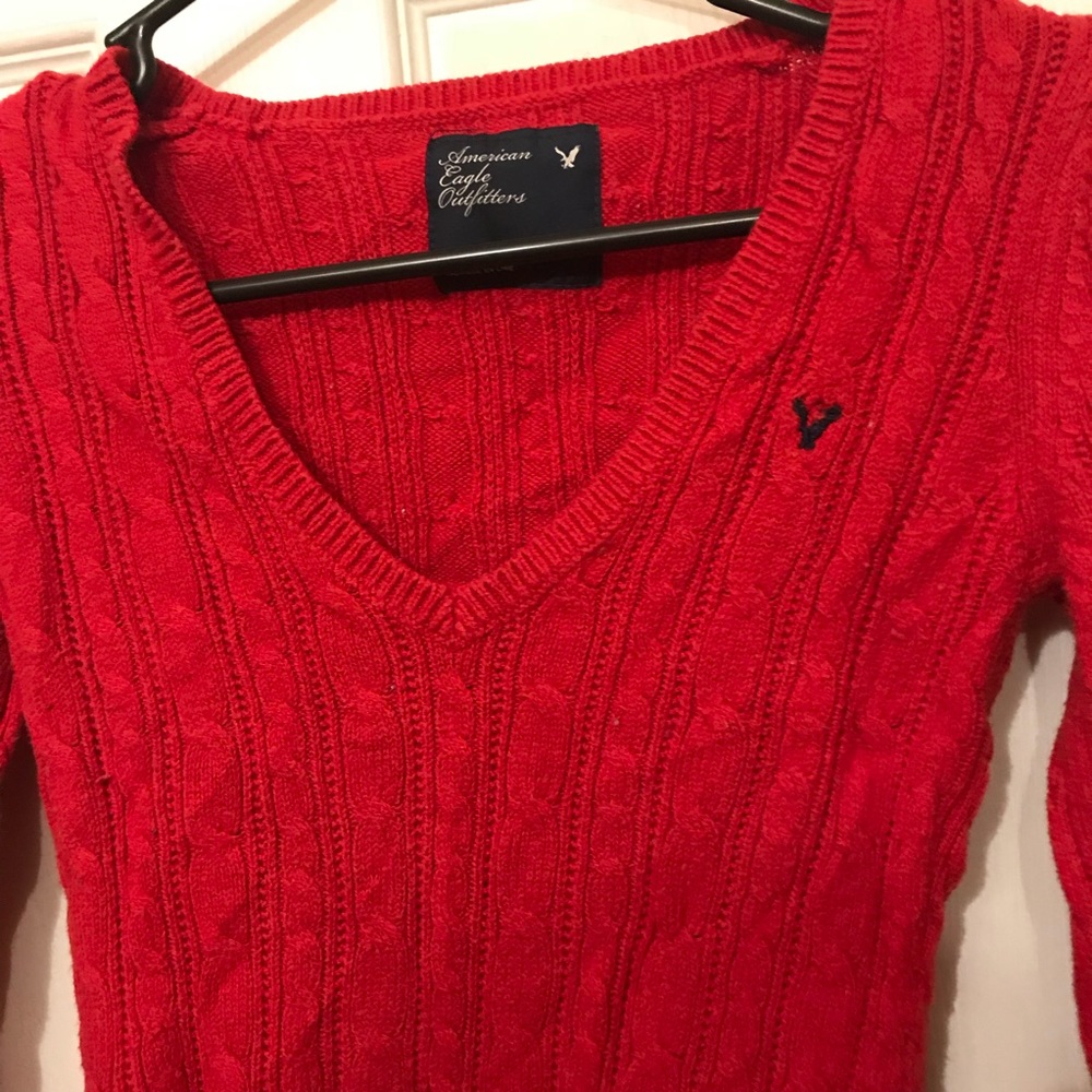 Red American Eagle Sweater